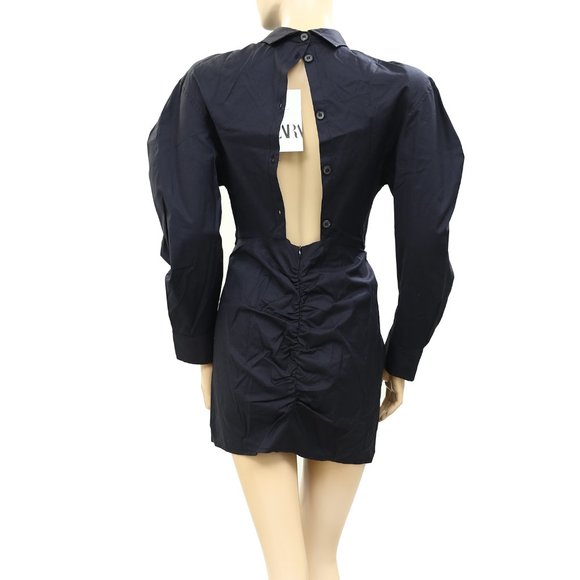 Zara Knot Black Mini Dress XS - Picture 6 of 8